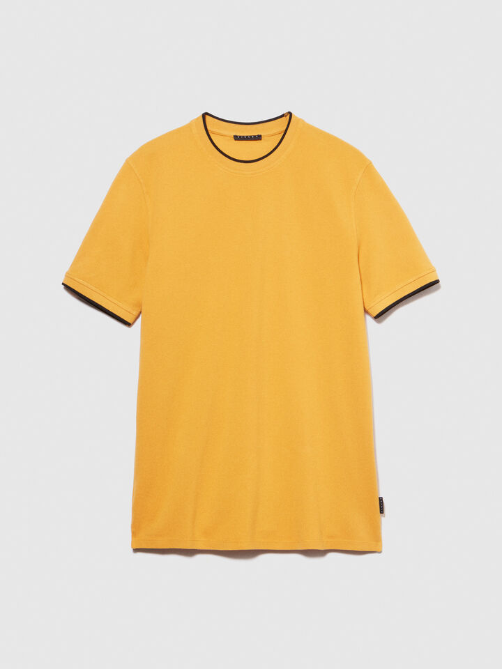 Clashing t-shirt - men's short sleeve t-shirts - Mustard | Sisley image number 6